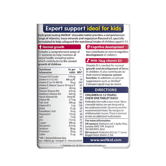 VITABIOTICS Wellkid Smart Chewable 30 Tablets