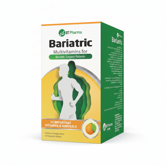 BT Pharma Bariatric Multivitamins 30 Chewable Tablets for Bariatric Surgery Patients