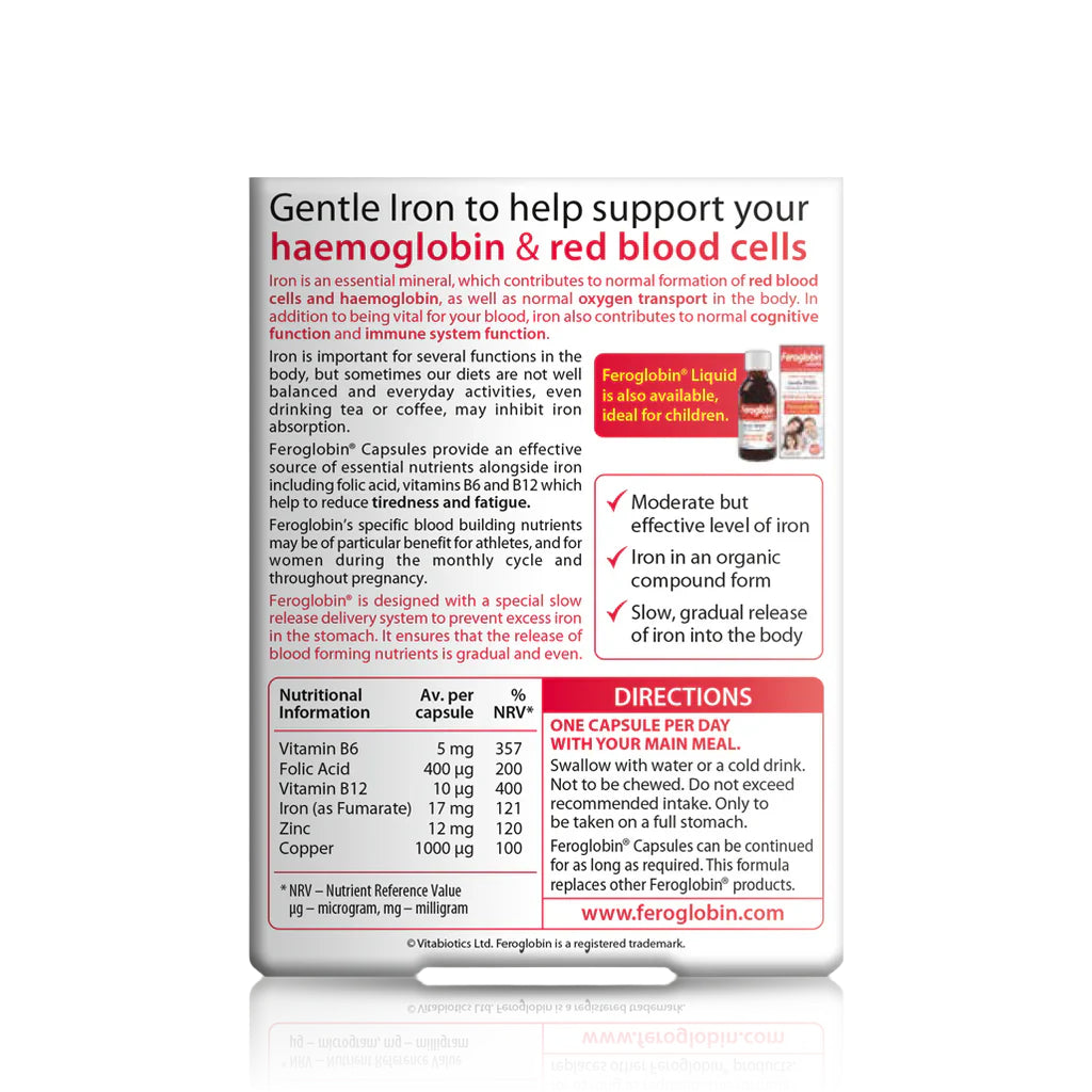 VITABIOTICS Feroglobin Capsules 30 Capsules