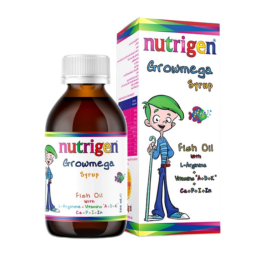 Nutrigen Growmega Syrup Fish Oil with L-Arginine – 200 mL