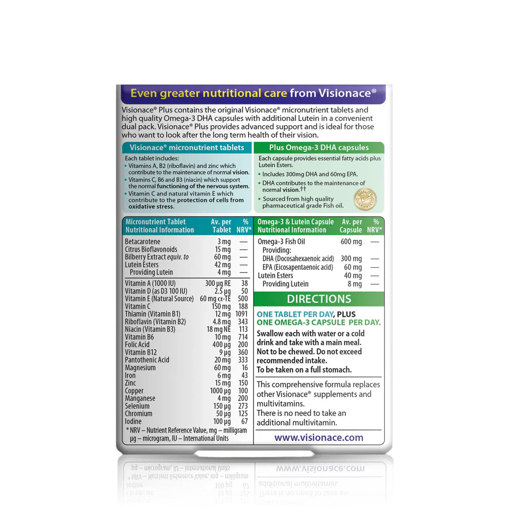 VITABIOTICS Visionace Plus 56 Tablets/Capsules